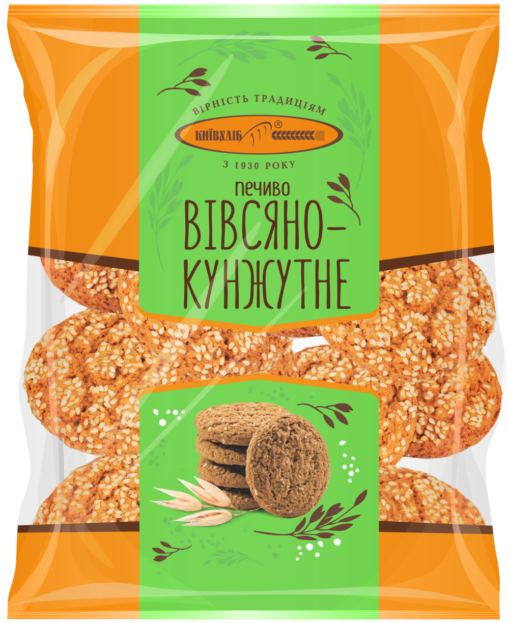 Печиво вівсяне з кунжутом 360 г