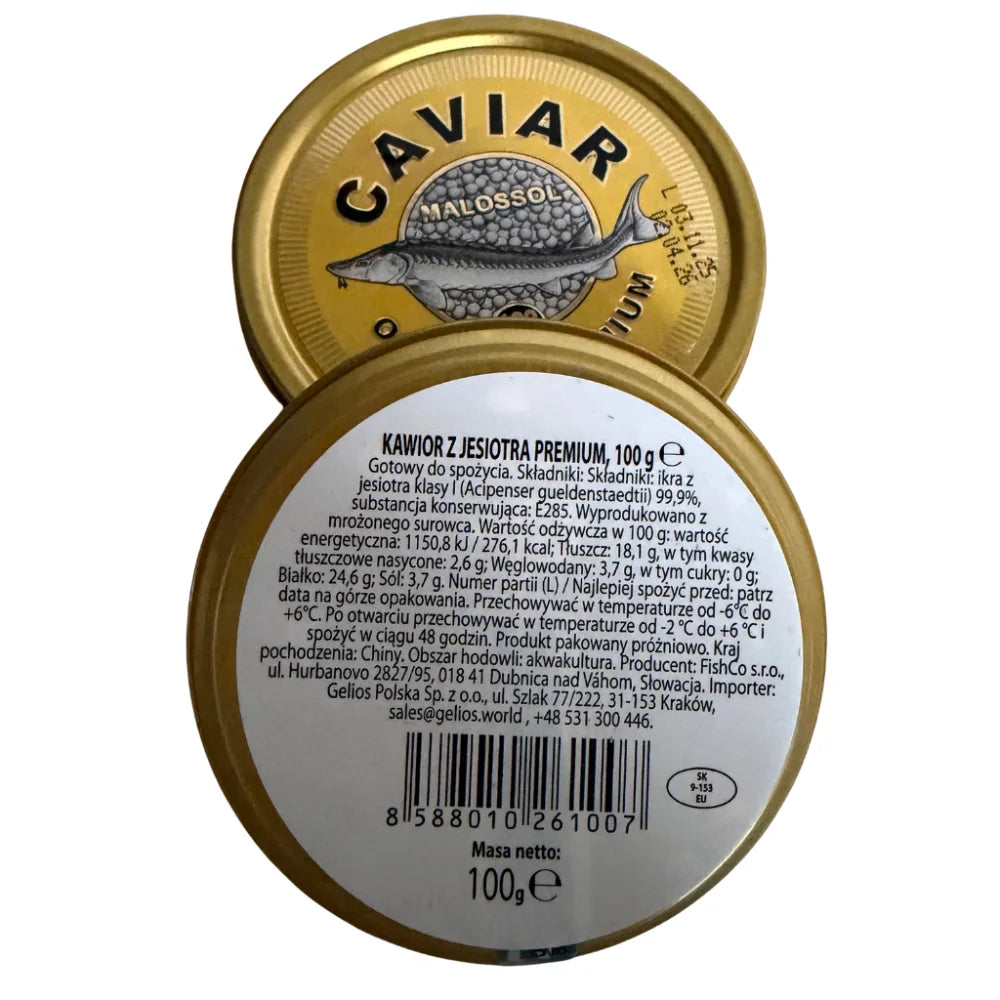Kawior z JESIOTRA MALOSSOL 100g - Sklep ukraiński w Polsce