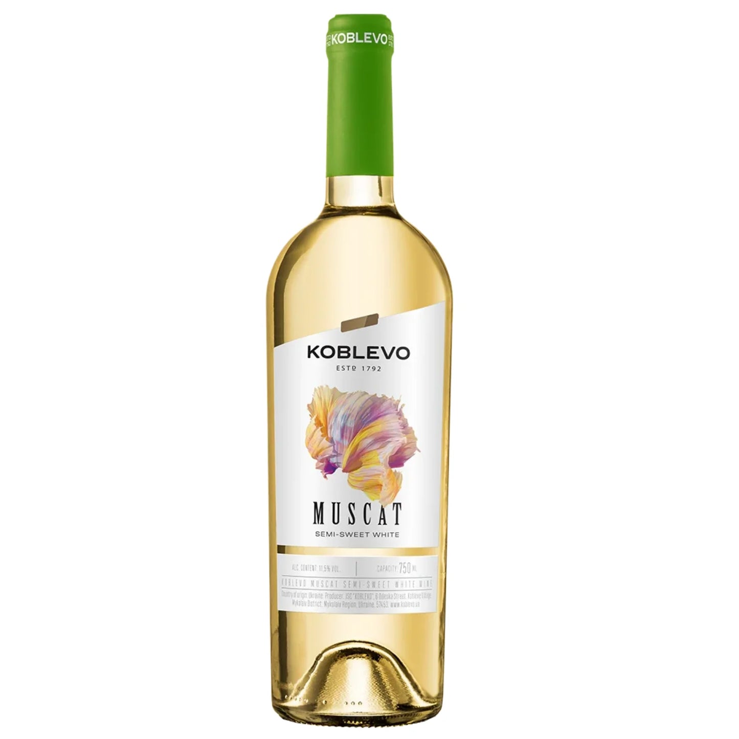 KOBLEVO CLASSIC MUSCAT WINO BIAŁE PÓŁSŁODKIE - 0,75; 11,5%