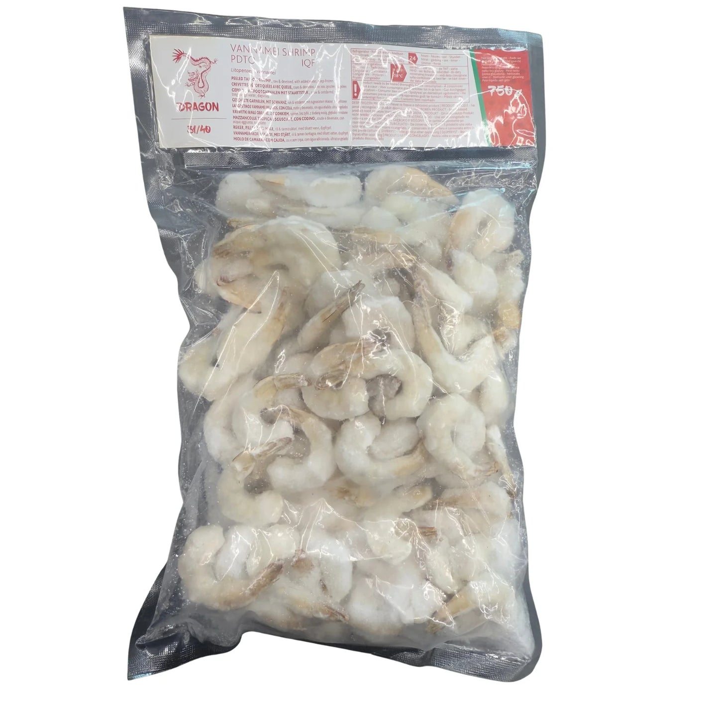 Krewetki 31/40 surowe obrane, opakowanie 1 kg