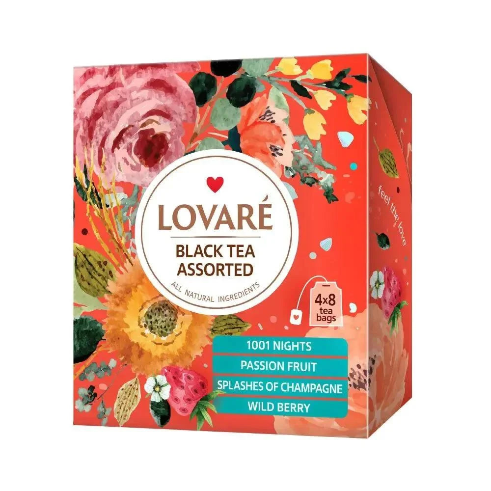 LOVARE Zestaw herbat «Assorted black tea» (2gr x 32tor) - Herbata