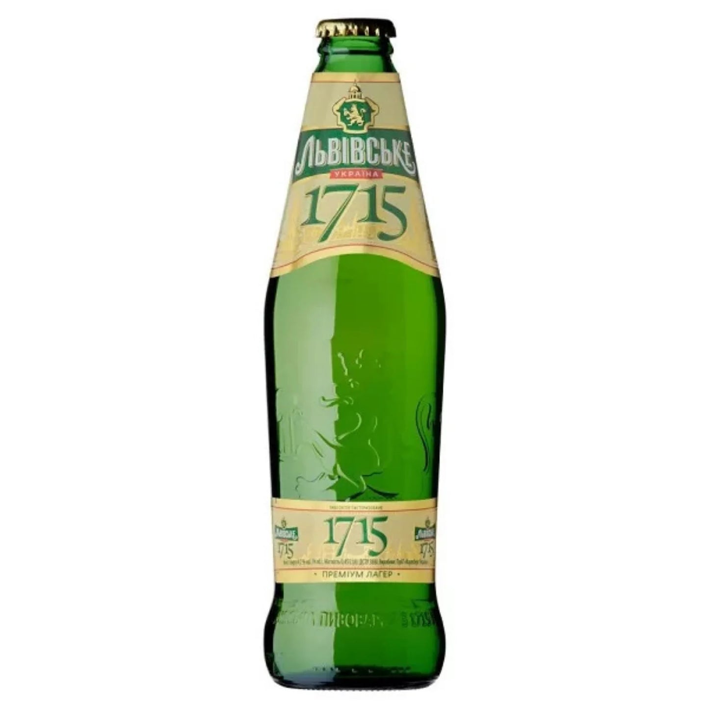 Piwo Lwowskie 1715 0,45 l butelka — jasny lager 4,7%