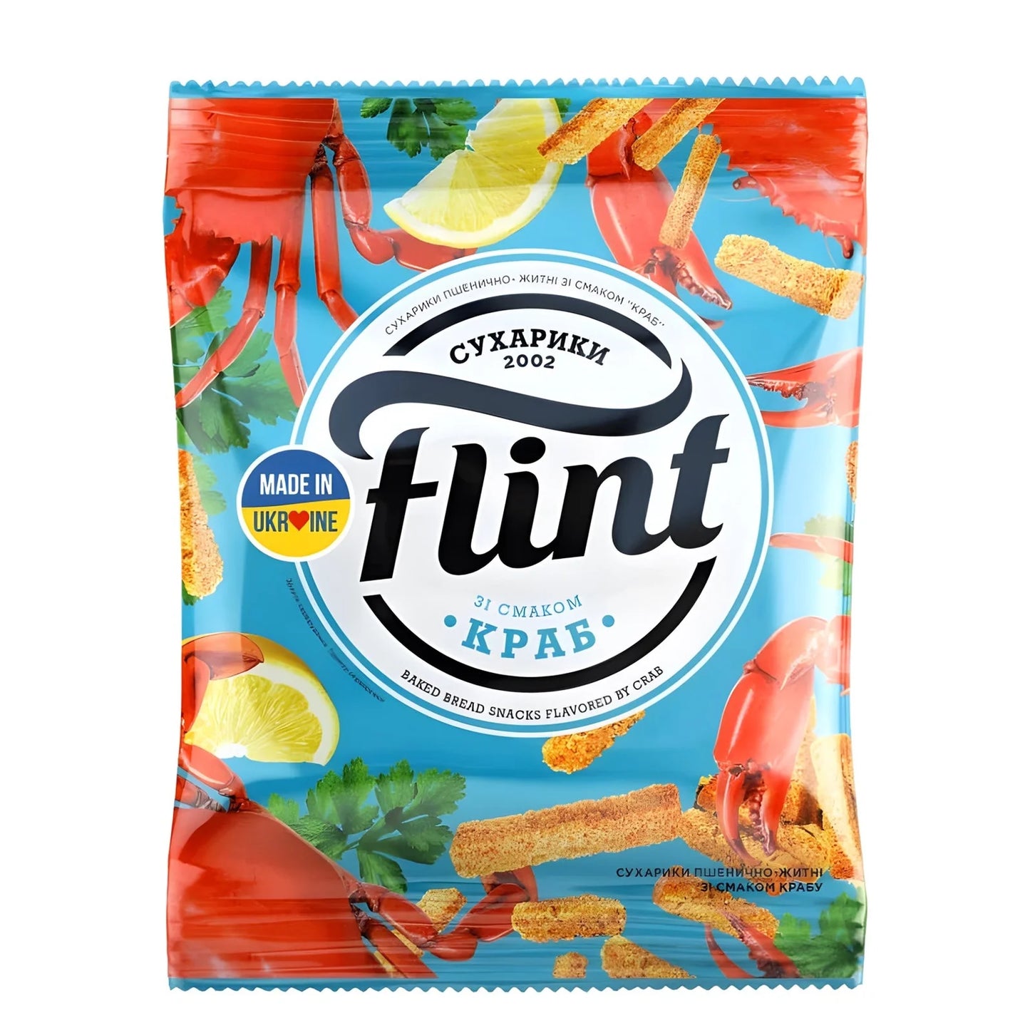 Сухарики Flint зі смаком краба 110 г