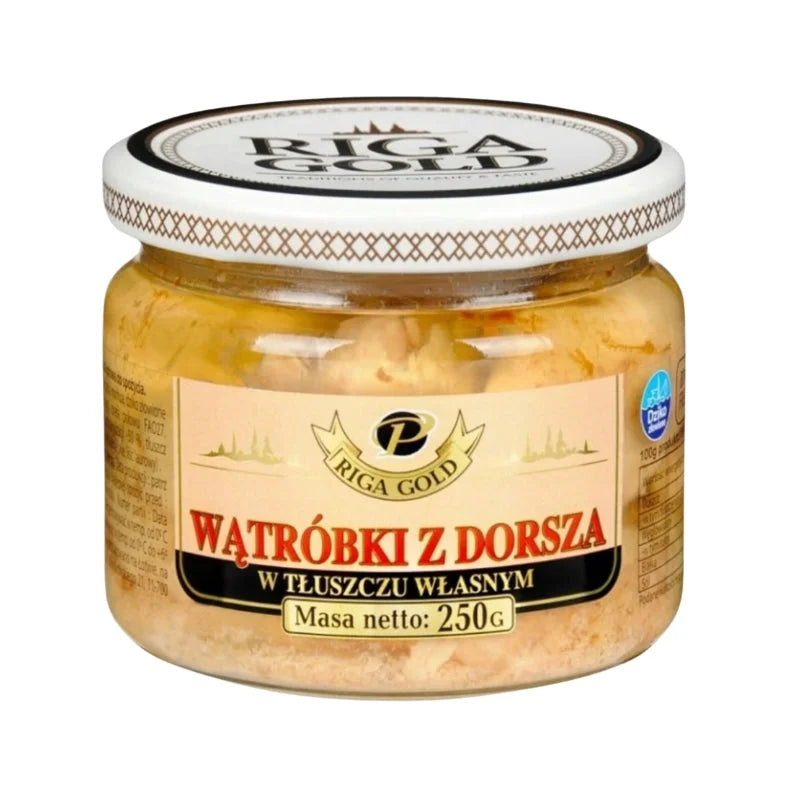 Wątróbki z dorsza Riga Gold 250g - Konserwy z ryb