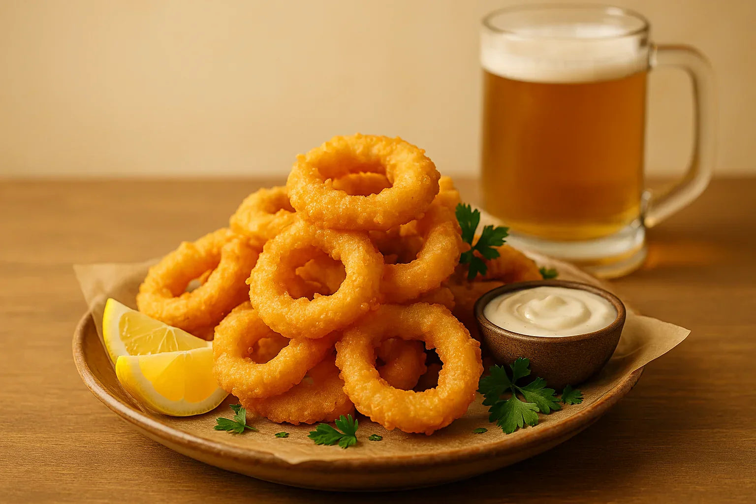 Krążki kalmarów smażone (calamari fritti)