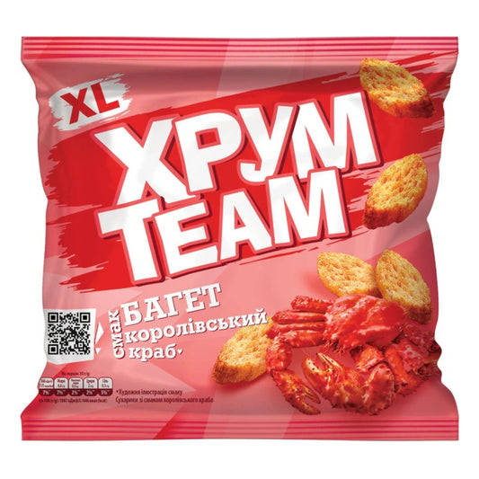 Sucharki o smaku kraba królewskiego „Bagietka” TM "ChrumTeam", 90 g