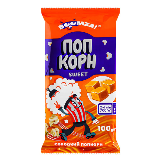 BOOMZA Popcorn do mikrofalówki slodki 100g