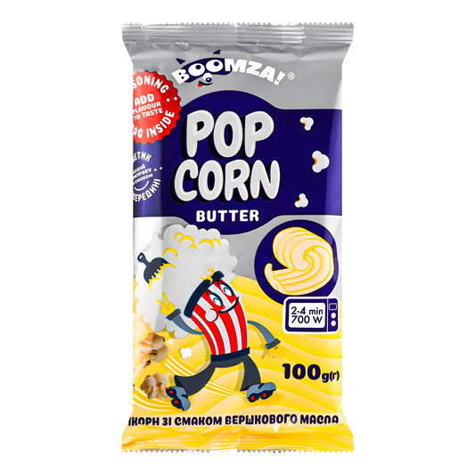 BOOMZA Popcorn do mikrofalówki o smaku masla 100g