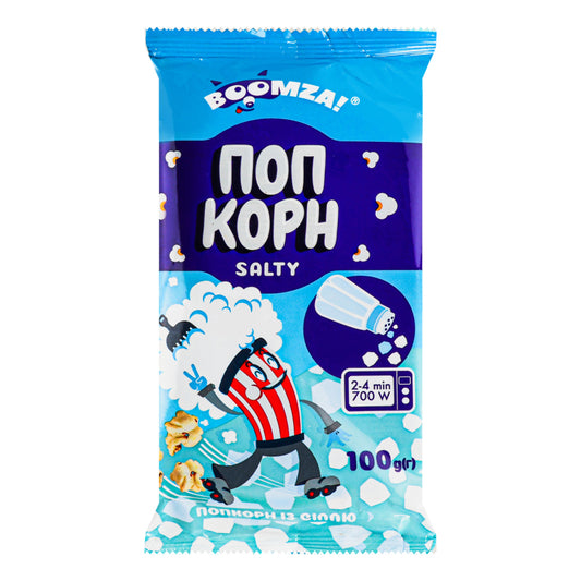 BOOMZA Попкорн для мікрохвильовки з сіллю 100 г