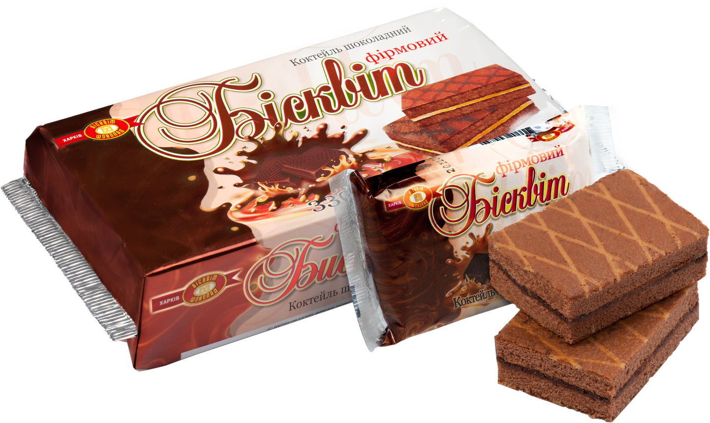 Ciastka biszkopt FIRMOWE o smaku czekoladowym. 330g