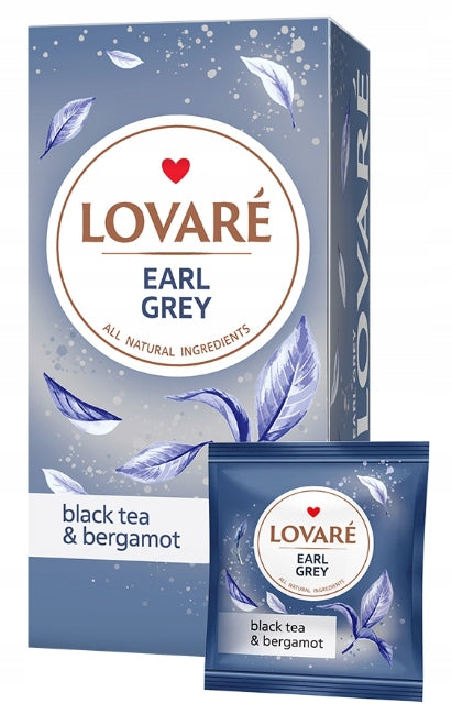 LOVARE Чорний чай "ЕРЛ ГРЕЙ" (24 пакетики по 2 г)