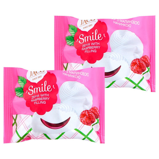 Зефір “SMILE” з малиновою начинкою 50 г