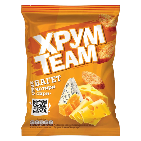 Grzanki o smaku "4 sery" "Bagietka" TM "ChrumTeam", 55g