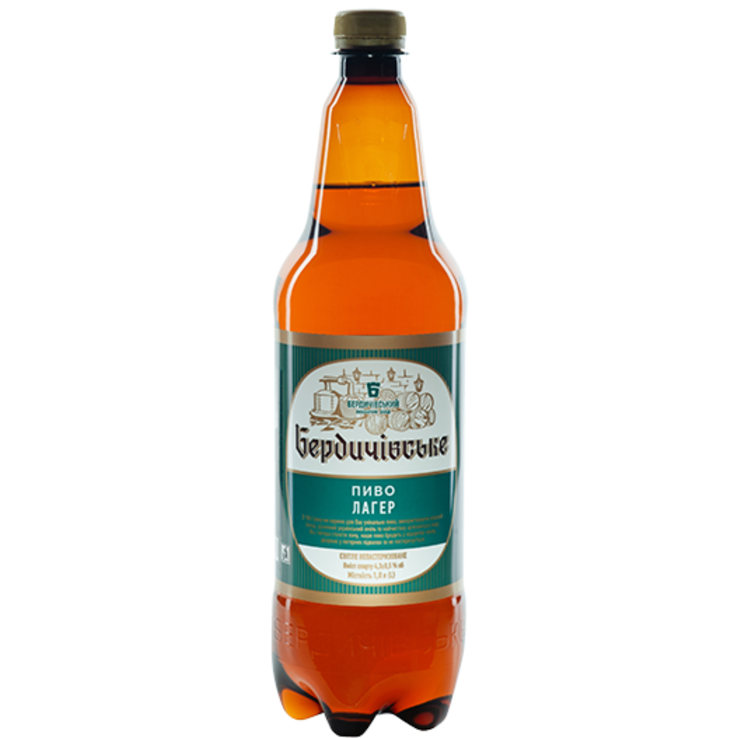 Piwo słodowe "Berdyczowskie LAGER" ekstrakt "plato" 11,2% 1L