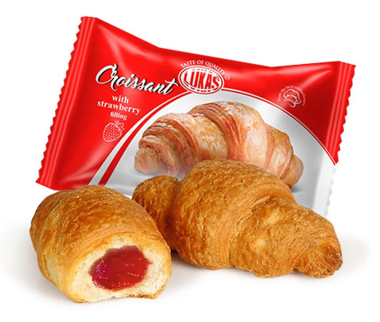 Rogal z nadzieniem truskawkowym Lukas 45 g