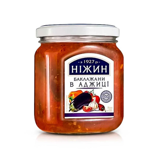 Bakłażany w sosie typu Adżyka Niżyn 450g - Przetwory warzywne