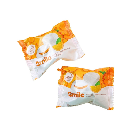 Зефір “SMILE” з апельсиновою начинкою 50 г