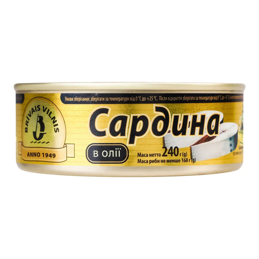 Brivais Vilnis Makrela w oleju 240g - Konserwy z ryb