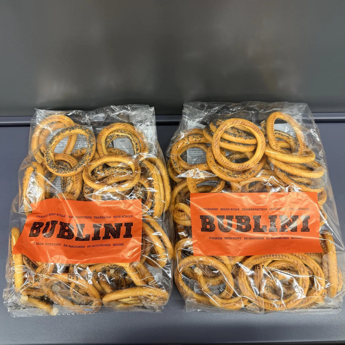 Dwa opakowania Bublini z makiem, obwarzanki 375g