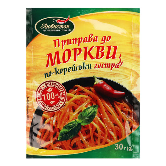 Приправа до моркви по-корейськи, гостра "Lubystok" 30 г