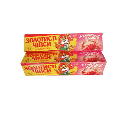 Chipsy złociste o smaku kraba,100g - Chipsy