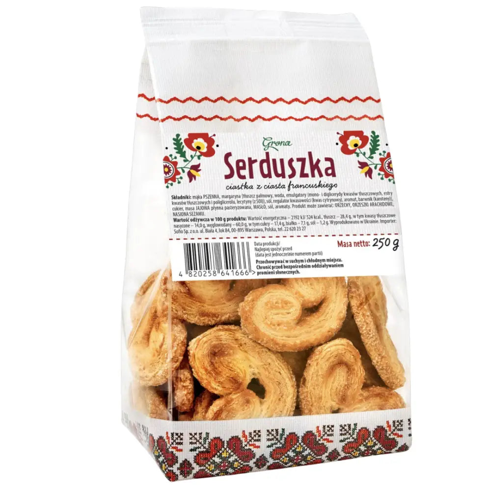 Ciastka Grona Serduszka 250g bag