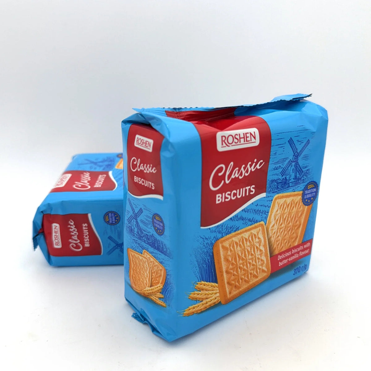 Ciastka Roshen Classic Biscuits o smaku maślano-waniliowym, opakowanie 370g