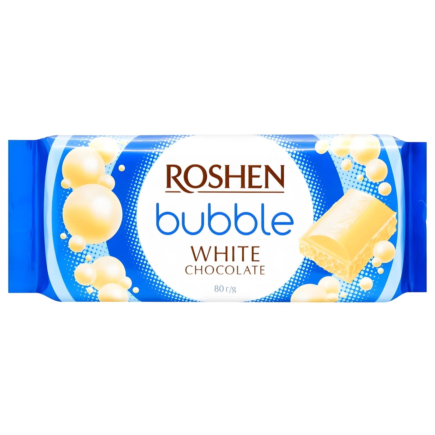 Czekolada Roshen biała z babelkami, 80g