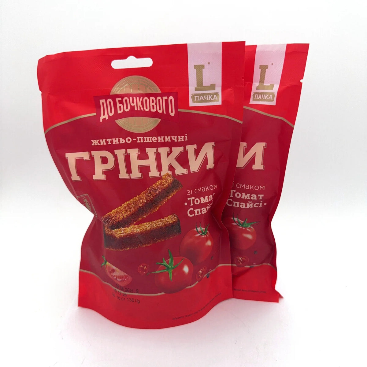Grzanki żytnio-pszenne "Do boczkowogo" o smaku tomato spicy, 130 g