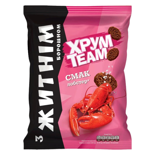 Grzanki o smaku homaru "Bagietka", TM "ChrumTeam", żytni 55g