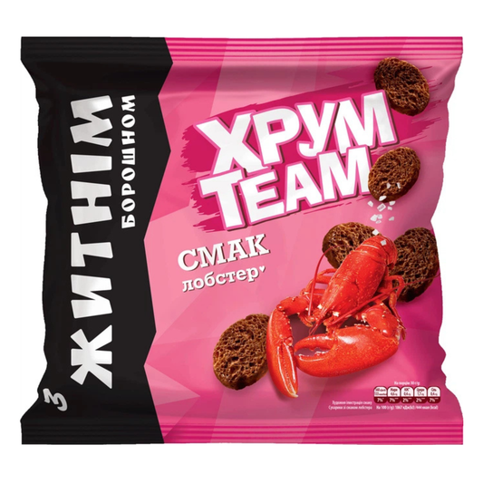 Grzanki o smaku homaru "Bagietka", TM "ChrumTeam", żytni 90g