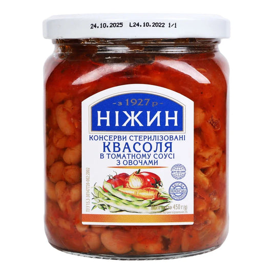 Fasołka z warzywami w sosie pomidorowym Niżyn 450g - Przetwory warzywne
