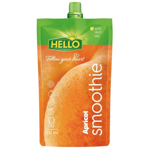 HELLO Woreczki z smoothie morelowe 200ml - Soki i Nektary