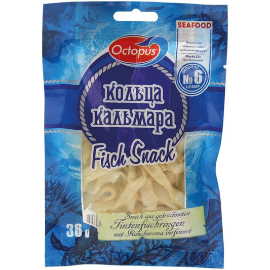 Kalmar suszony krążki 36g Octopus - Ryby / Owoce morza Suszone
