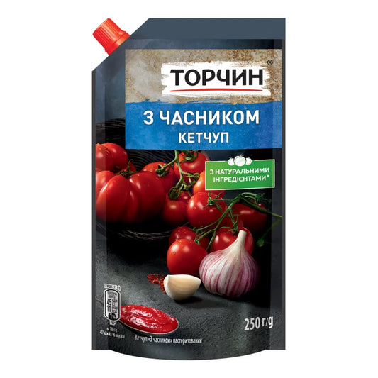 Ketchup o smaku czosnkowym ’Torchin’ 250G - Przetwory warzywne