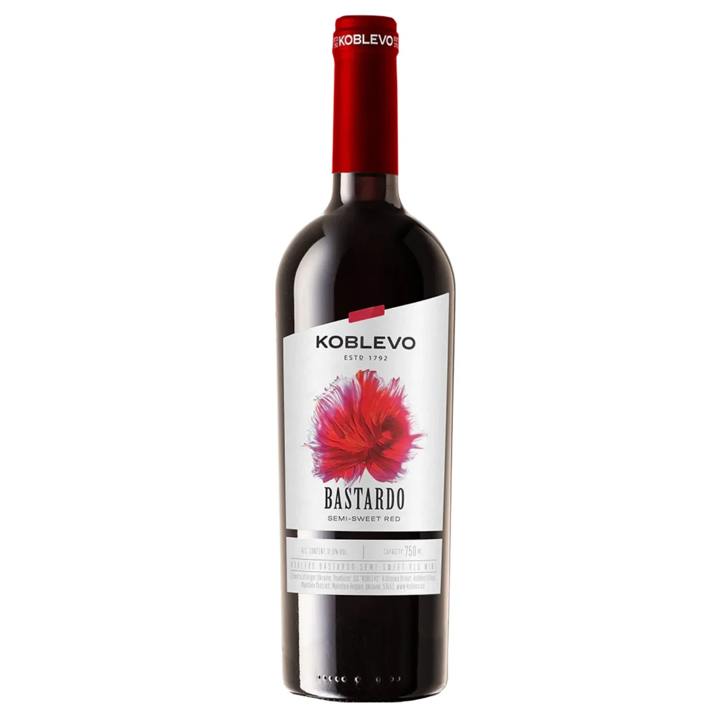 KOBLEVO CLASSIC BASTARDO WINO CZERWONE PÓŁSŁODKIE -0,75; 11,0%