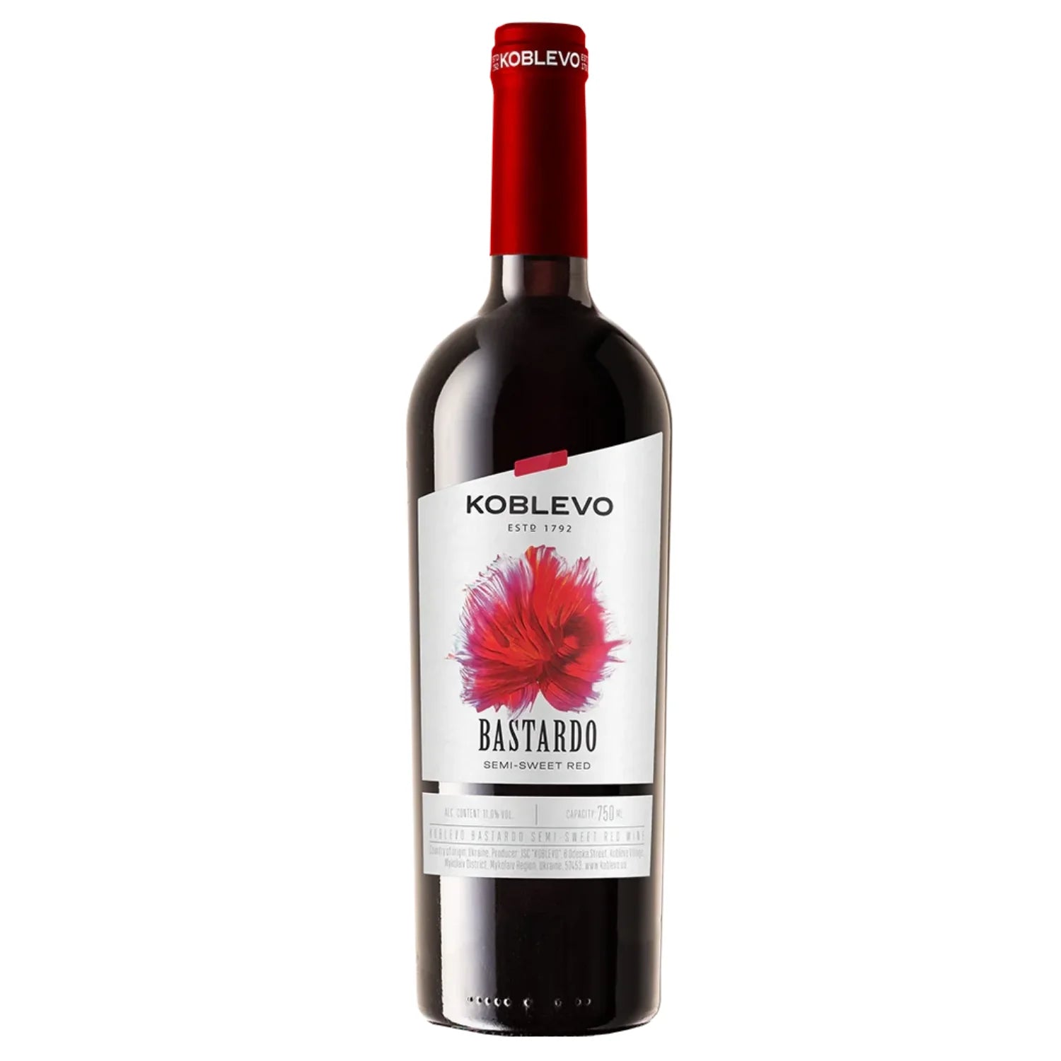 KOBLEVO CLASSIC BASTARDO WINO CZERWONE PÓŁSŁODKIE -0,75; 11,0%