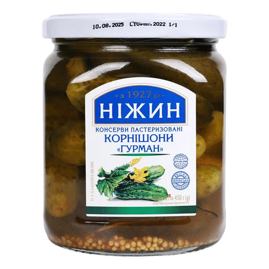 Korniszony marynowane ’Gourmet’ Niżyn 450g - Przetwory warzywne