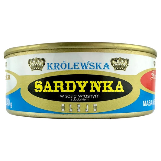 Królewska Sardynka w sosie z olejem 240g - Konserwy z ryb