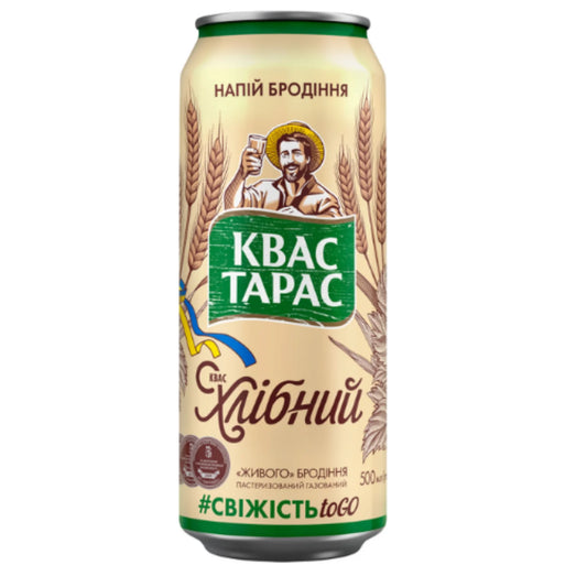 Квас Тарас Справжній 0,5 л ж/б Kaucja