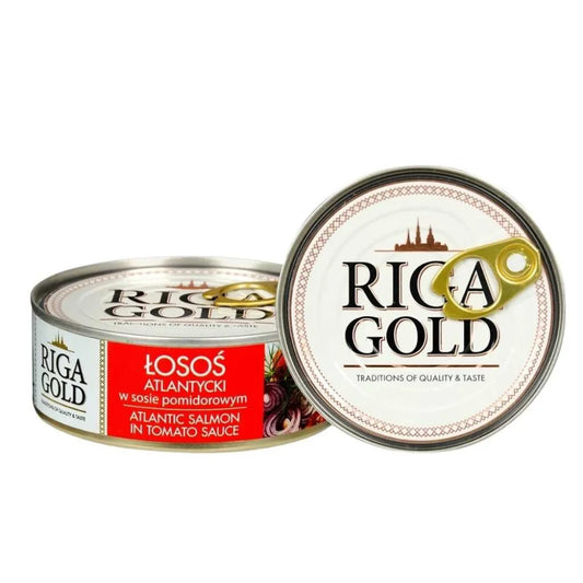 Łosoś w sosie pomidorowym Riga Gold 230g - Konserwy z ryb