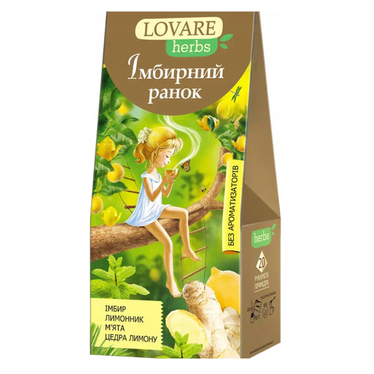 LOVARE herb. ziołowa Ginger Morning 1,8grx20piram - Herbata