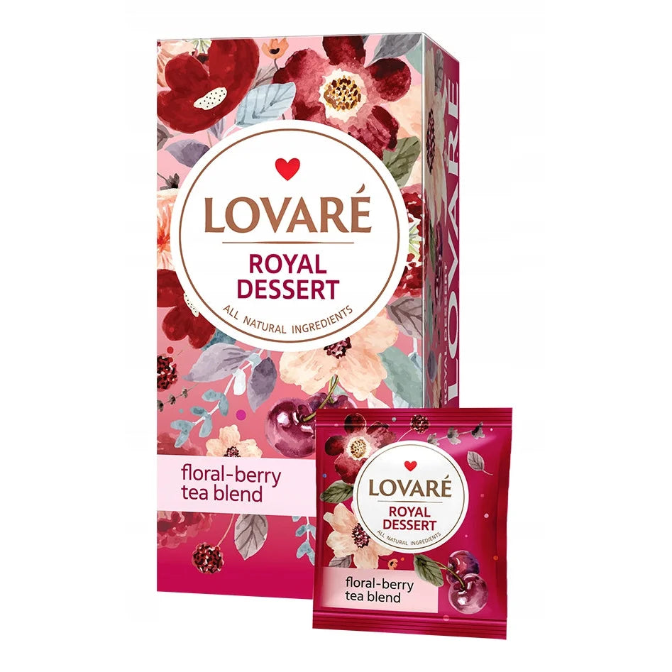 LOVARE Mieszanka ziołowych herbat ’Royal dessert’ (24 koperty po 2g) - Herbata