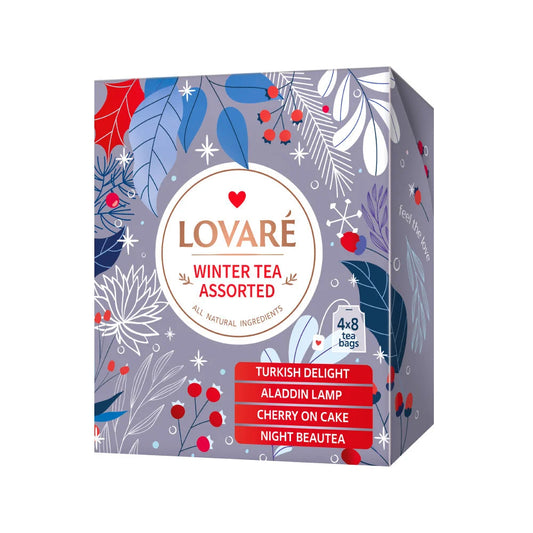 Lovare zestaw herbat winter tea assorted 4x8 sztuk - herbata | delikatesy świata - ukraiński sklep spożywczy - wixmart