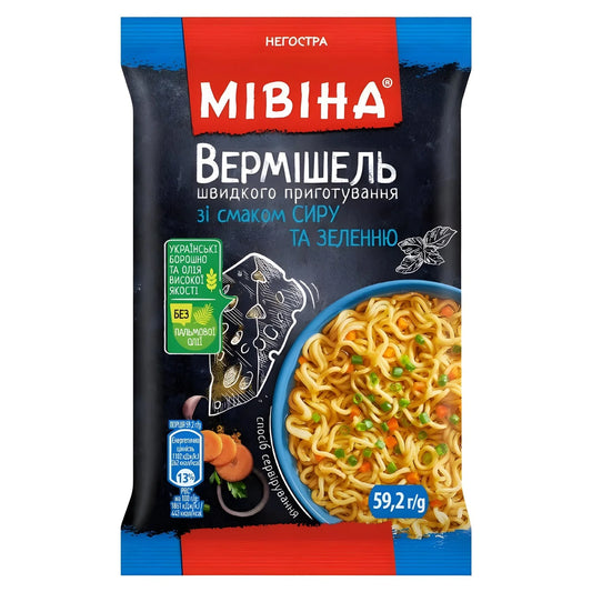 Макарони MIWINA зі смаком негострого сиру 59,2 г