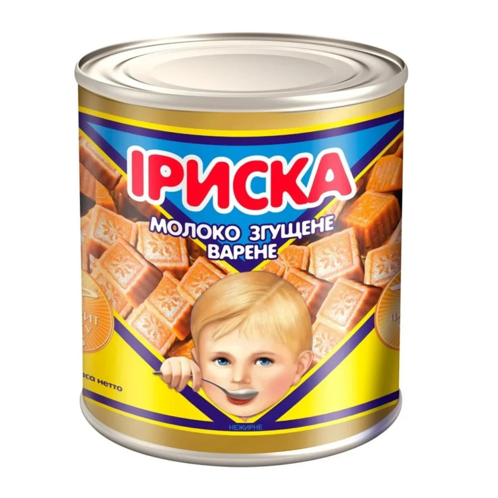Mleko skondensowane gotowane ’Iryska” Pierwomajsk 8,5% 370g - Mleko skondensowane Головне фото продукту
