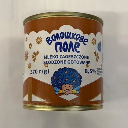 Puszka mleka zagęszczonego słodzonego gotowanego Voloshkove pole 370g