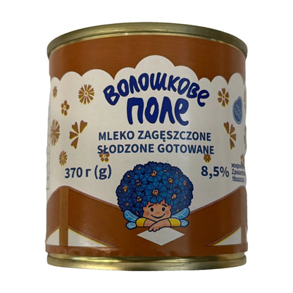 Puszka mleka zagęszczonego słodzonego gotowanego Iryska Voloshkove pole 370g
