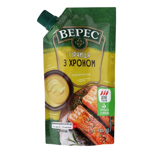 MUSZTARDA Z CHRZANEM VERES 130g - Przetwory warzywne