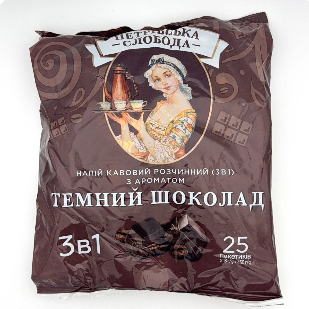 Napój kawowy 3w1 Petriwska Sloboda o smaku ciemnej czekolady, 25 saszetek